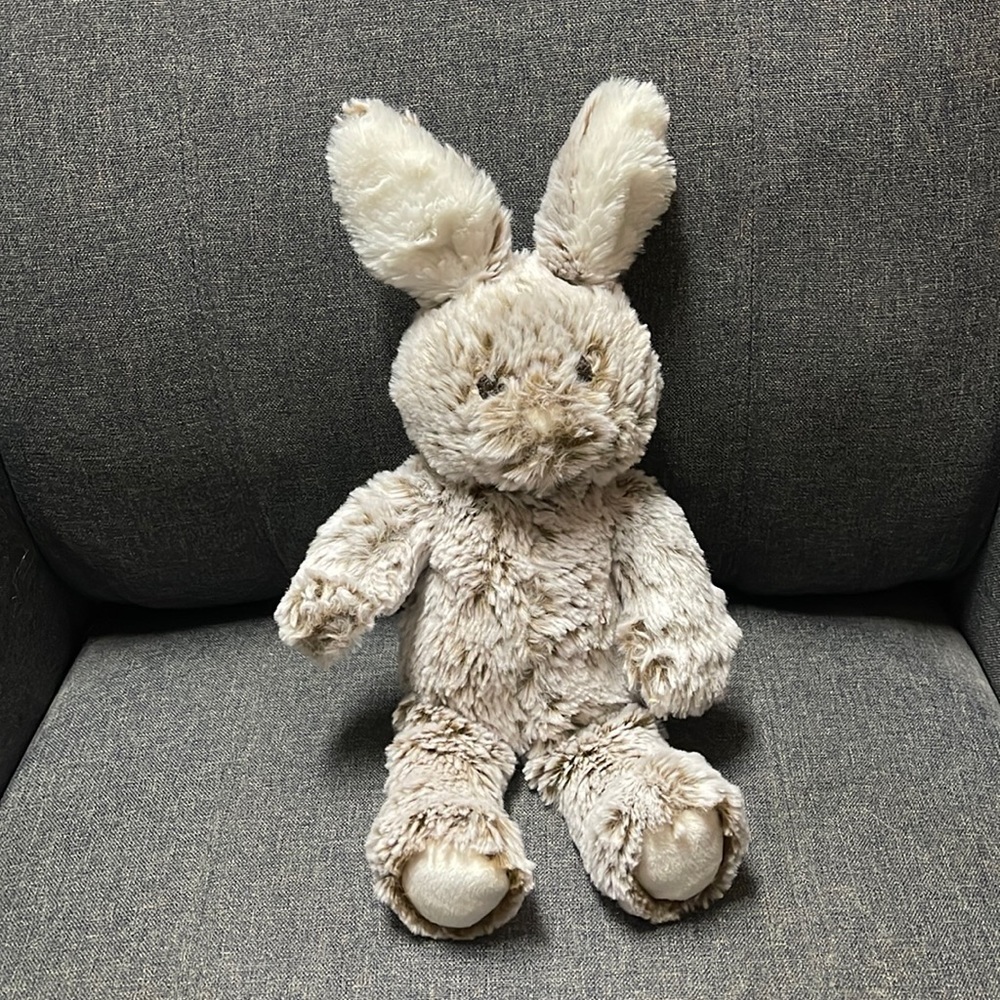 Pottery Barn Kids Taupe Fur Bunny Plush - Picture 3 of 6